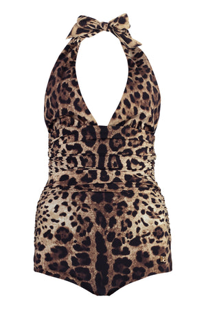 Leopard print one-piece swimsuit-0