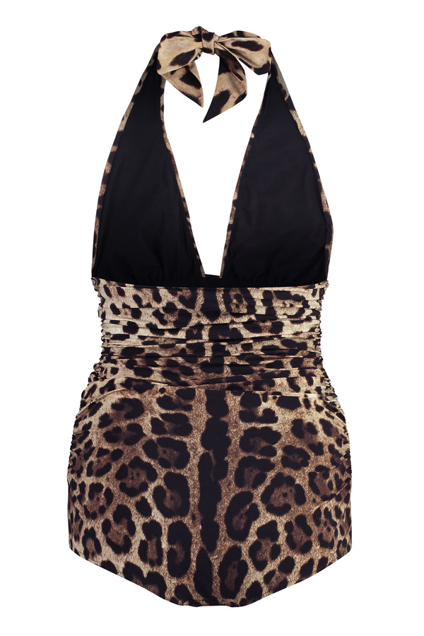 Leopard print one-piece swimsuit-1