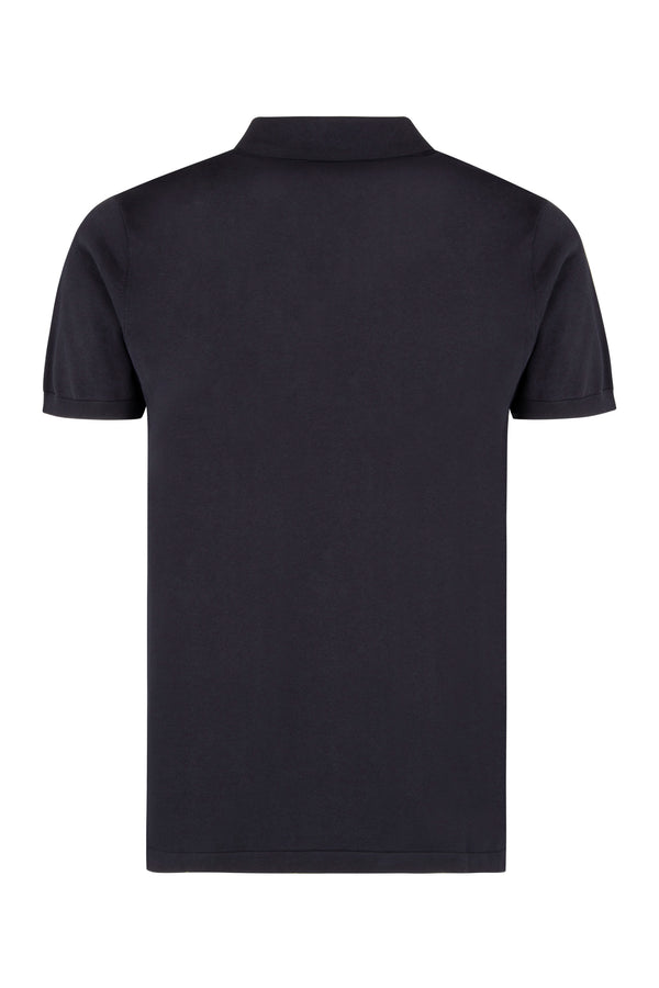 Short sleeve cotton polo shirt-1