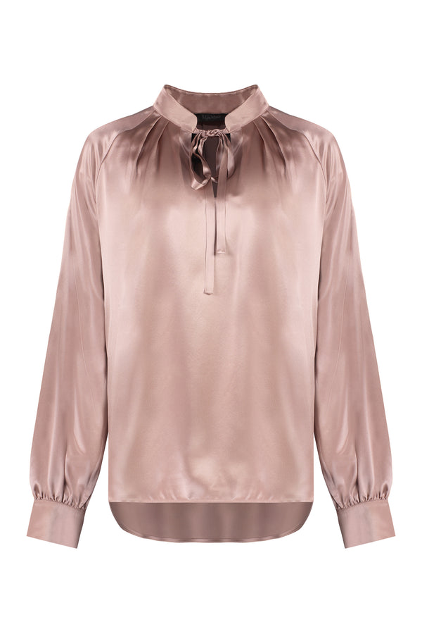 Tamigi Silk blouse with bow-0