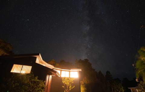 宿から見える星空