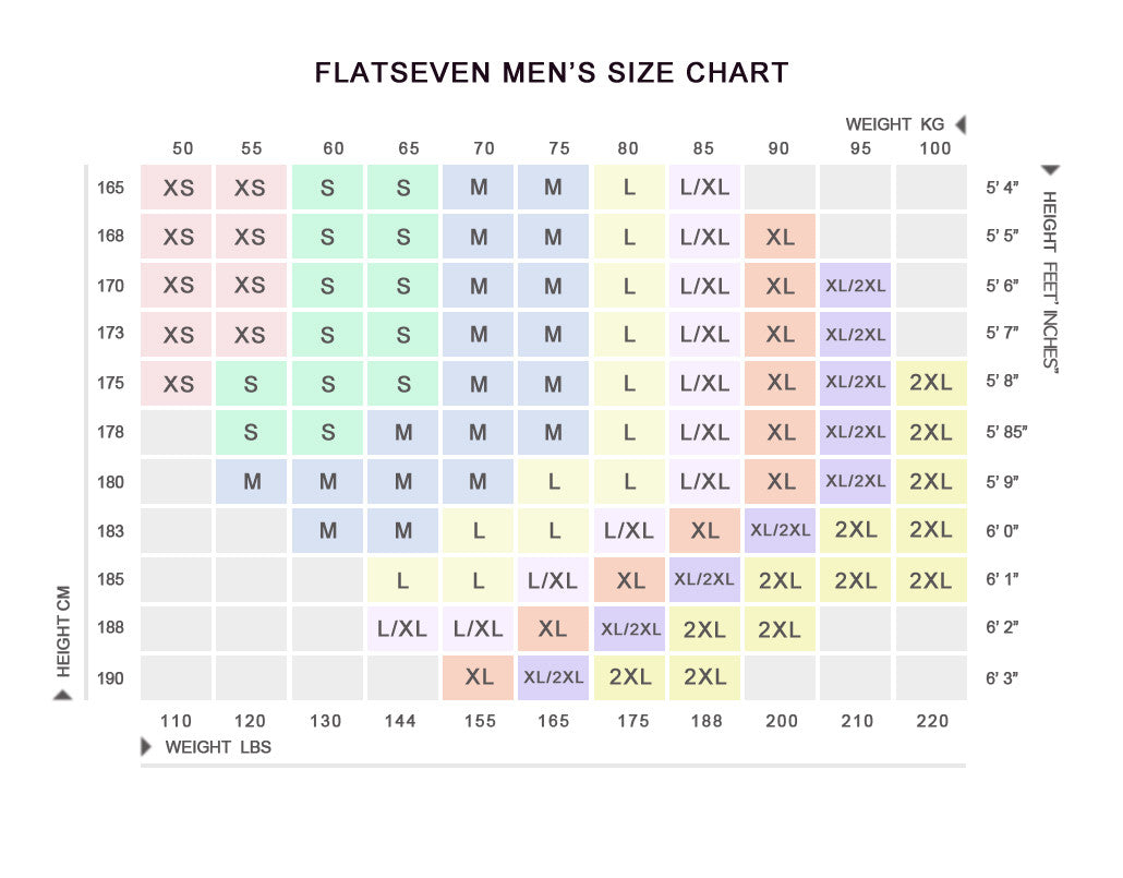 Men S Xs T Shirt Size Chart