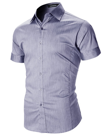 Mens Slim Fit Dress Shirts with Tie (SH107) – FLATSEVEN