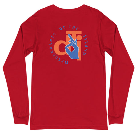 Descendants of the Island Vermillion and Blue Logo Unisex Long Sleeve