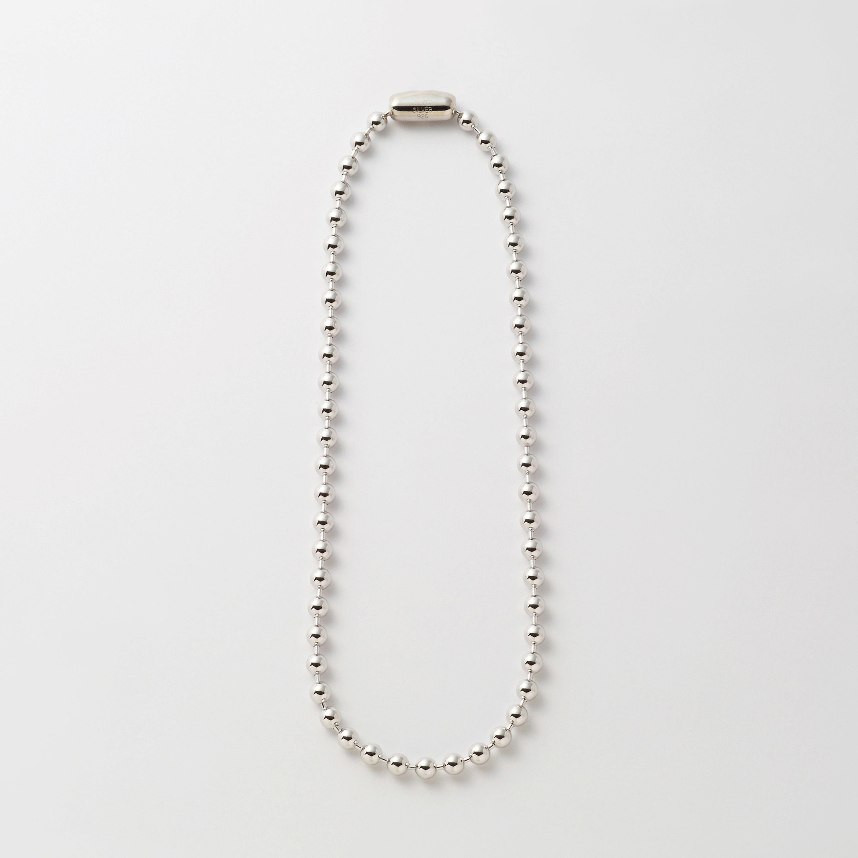 オシャレ MAYU pearl ball chain necklace (silver) | reumareica.com