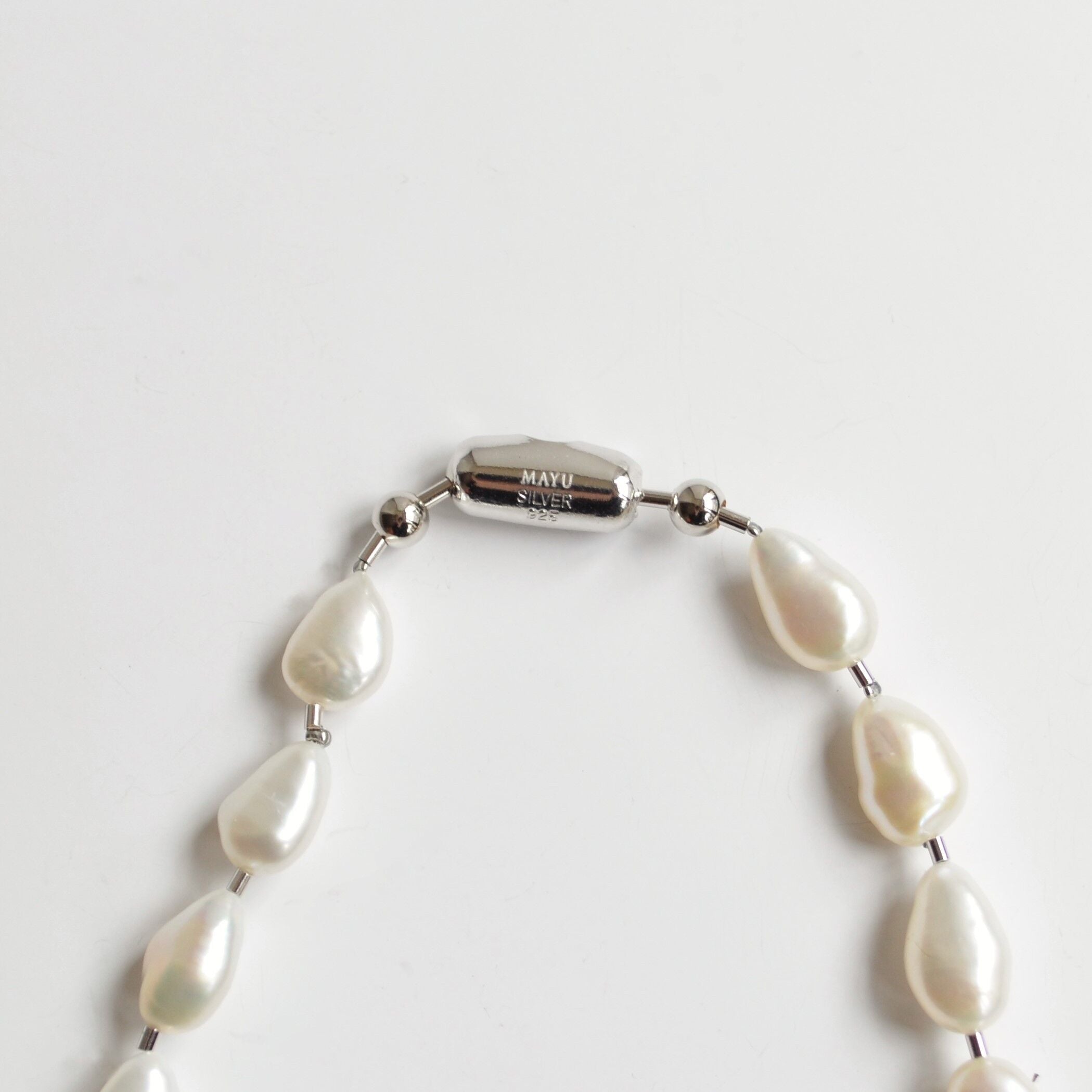 LIMITED COLLECTION 【Freshwater pearl ball chain necklace (middle