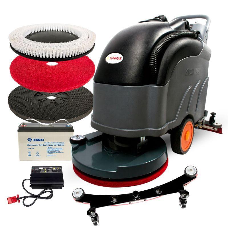 SUNMAX RT50D Self-Propelled Floor Scrubber - 22" Width, 36,000 sqft/h Dryer, 22" Cleaning Width, 36,000 sqft/h