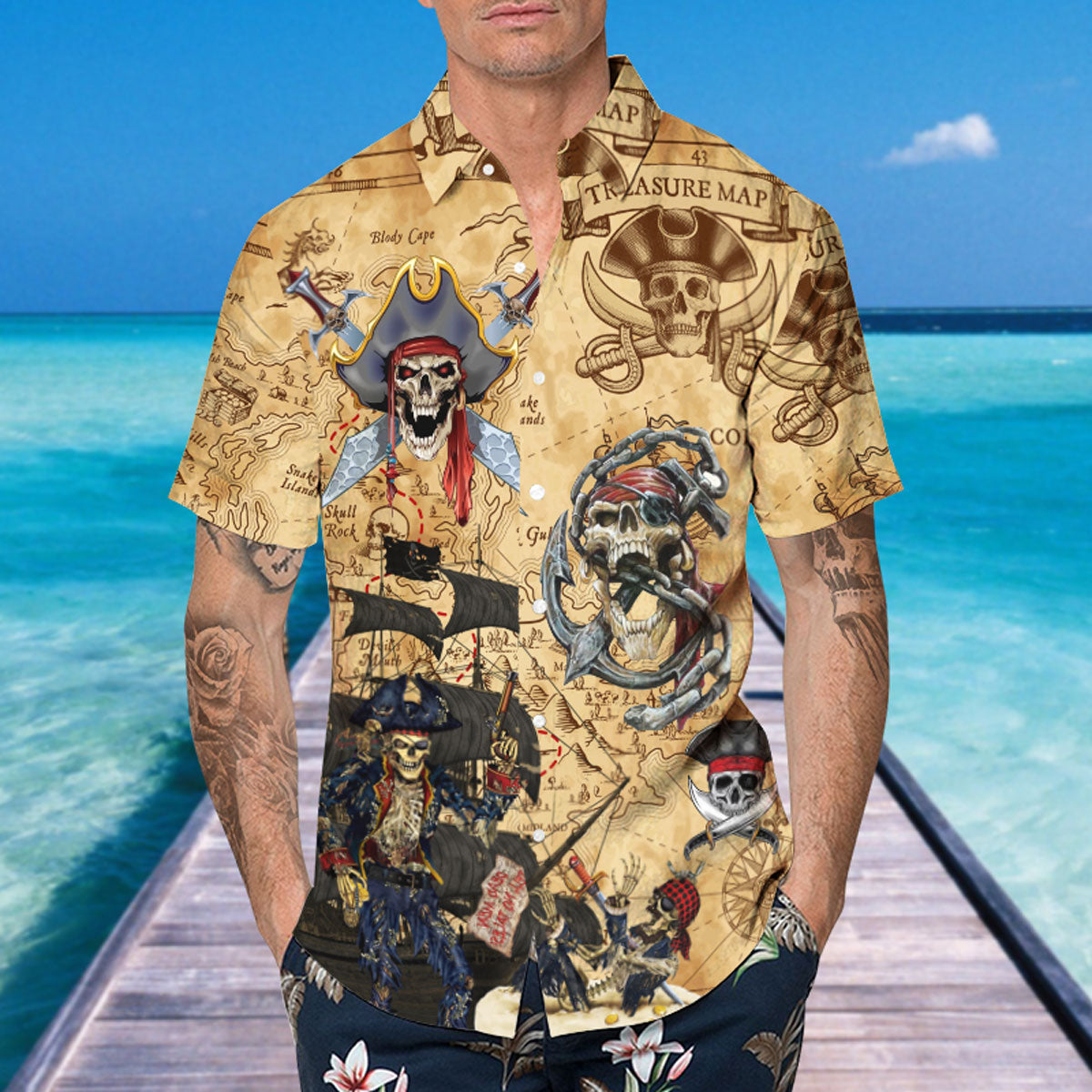 hawaiian pirate shirt