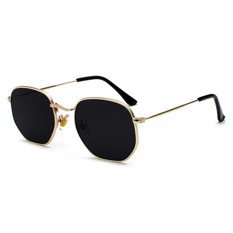 óculos de sol vintage metal dourado