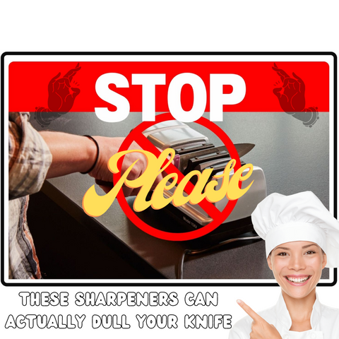 Pull thru sharpener warning and Chef