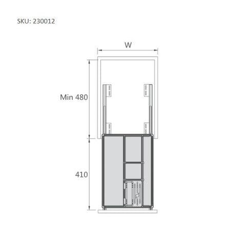 Pull-out base cabinet unit_230012