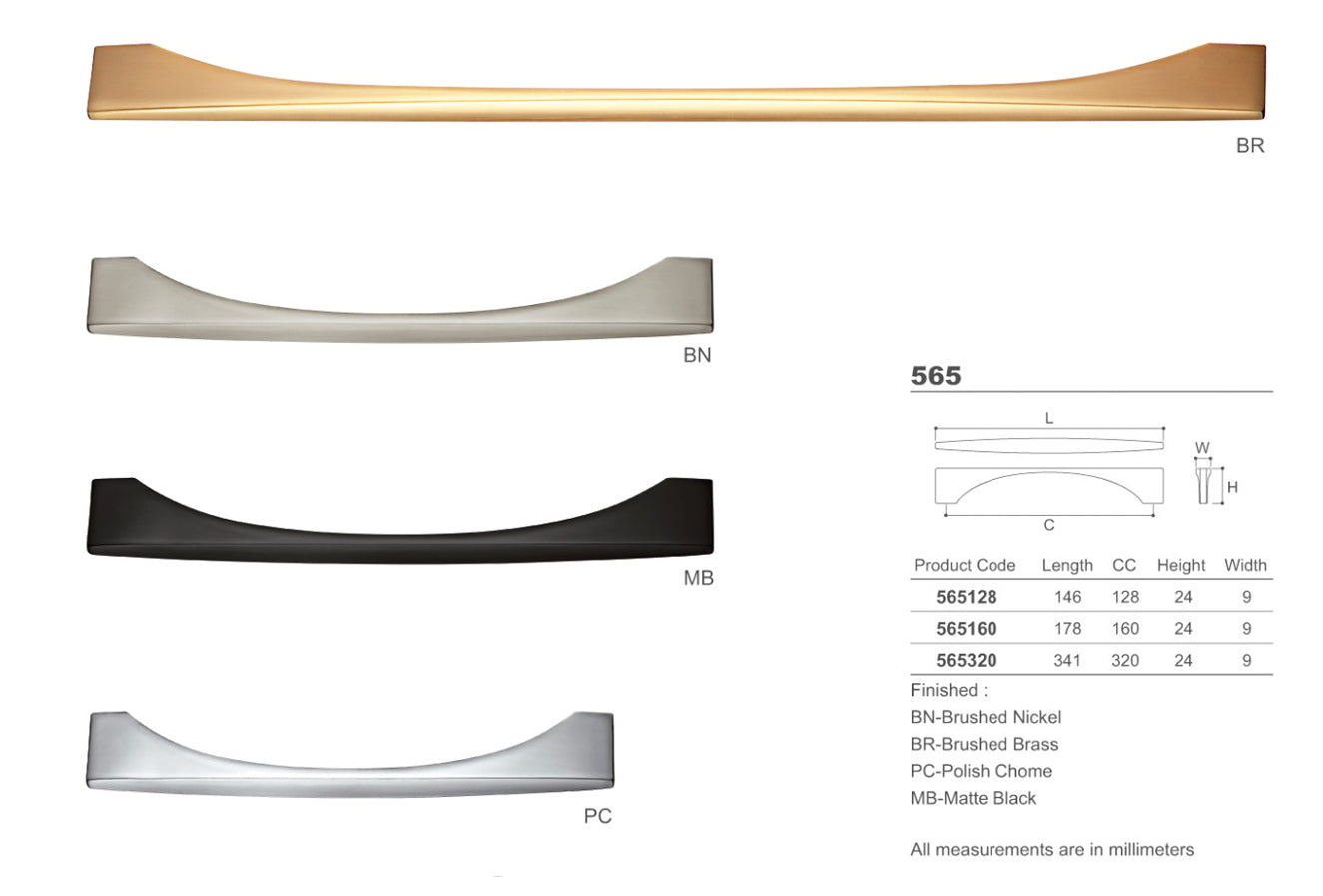 Dimension of Winnec 565 Series Cabinet Drawer Pull