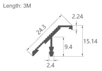 Dimension of 681 Series Profile Handles