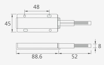 Dimension of Winnec Push Latch for Push to Open Function