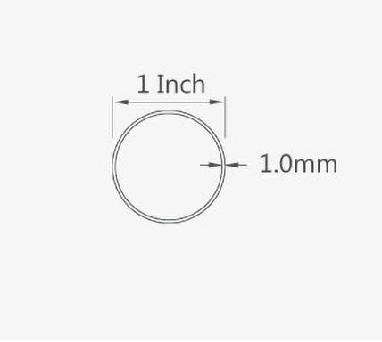 Dimension of Winnec Round Shape Closet Hanging Rod - 8 Feet