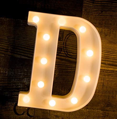 LED Marquee Letter Lights, Warm White, H Shape… – Quace