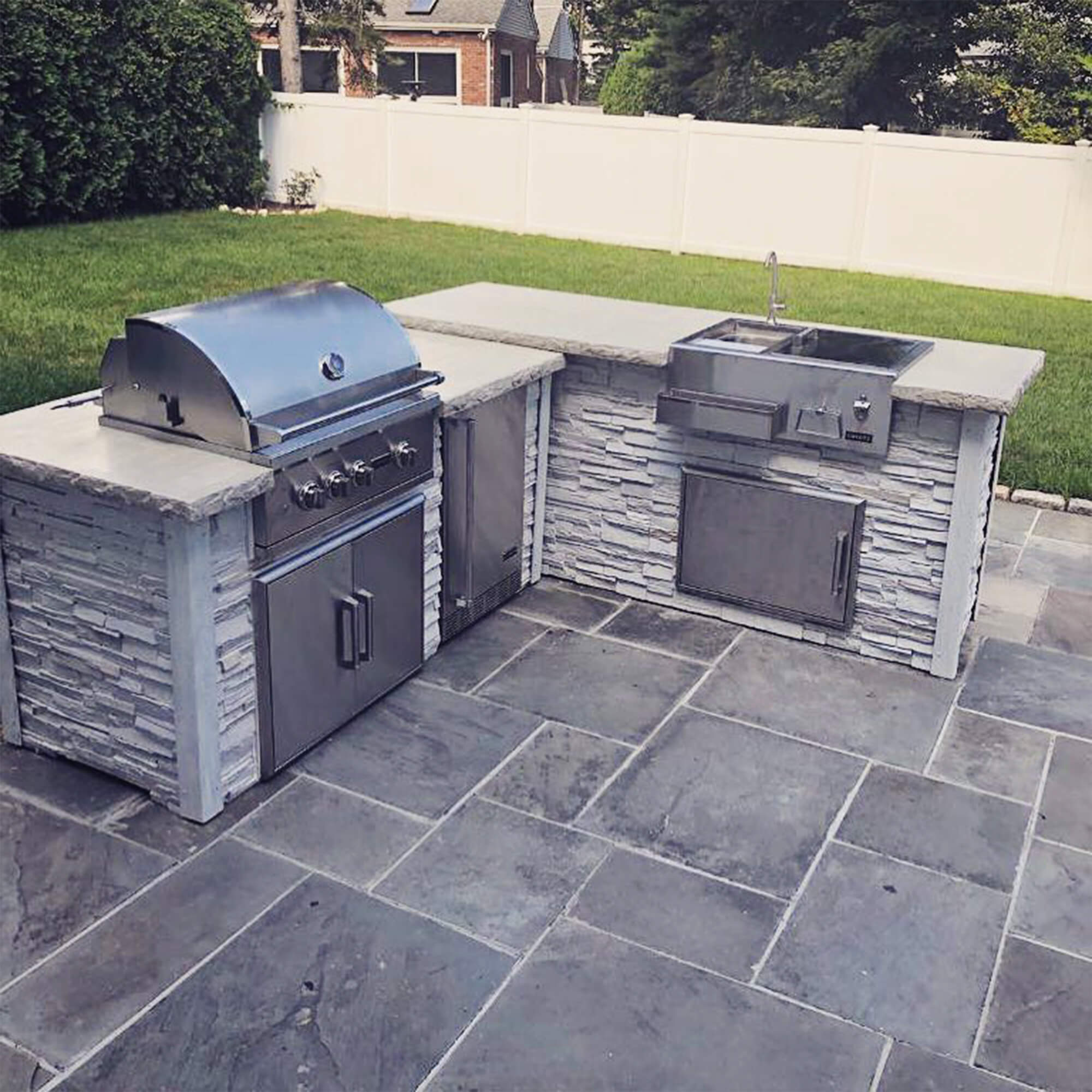 flat top grill kitchen island