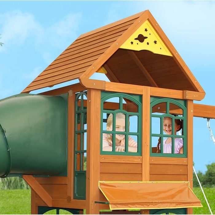 big backyard cloverdale wooden playset by kidkraft