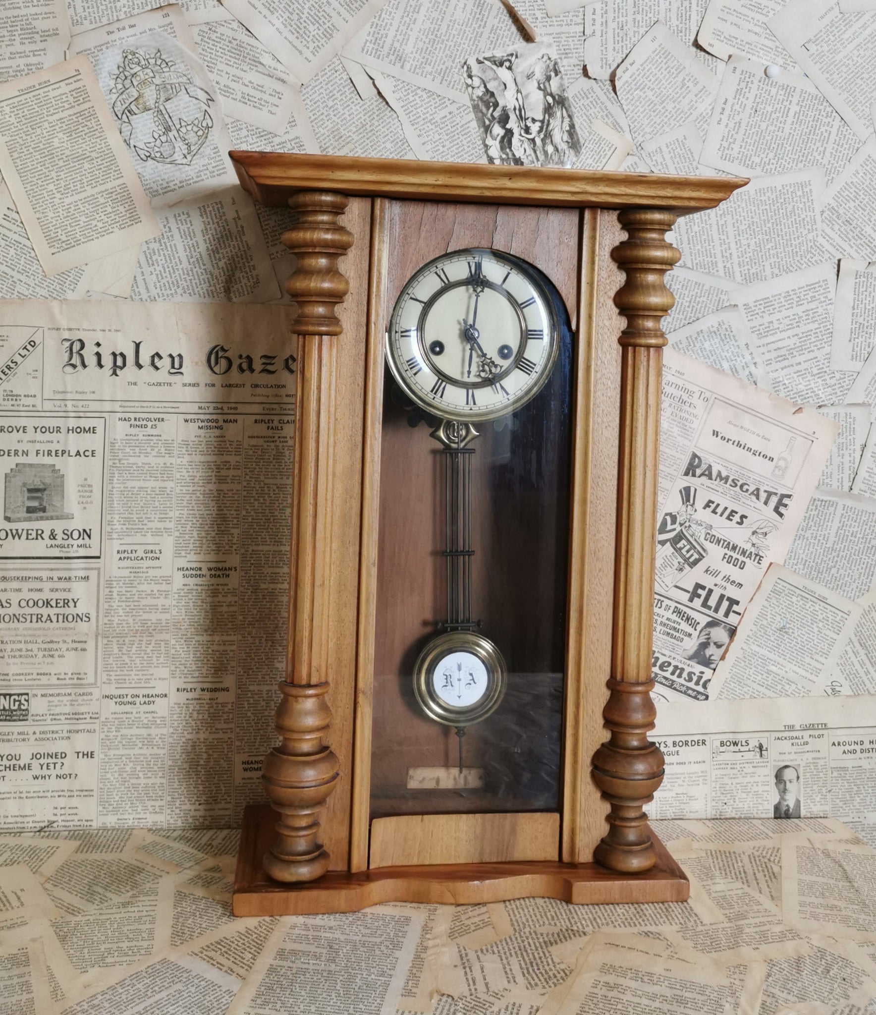 Antique Vienna Style Wall Clock