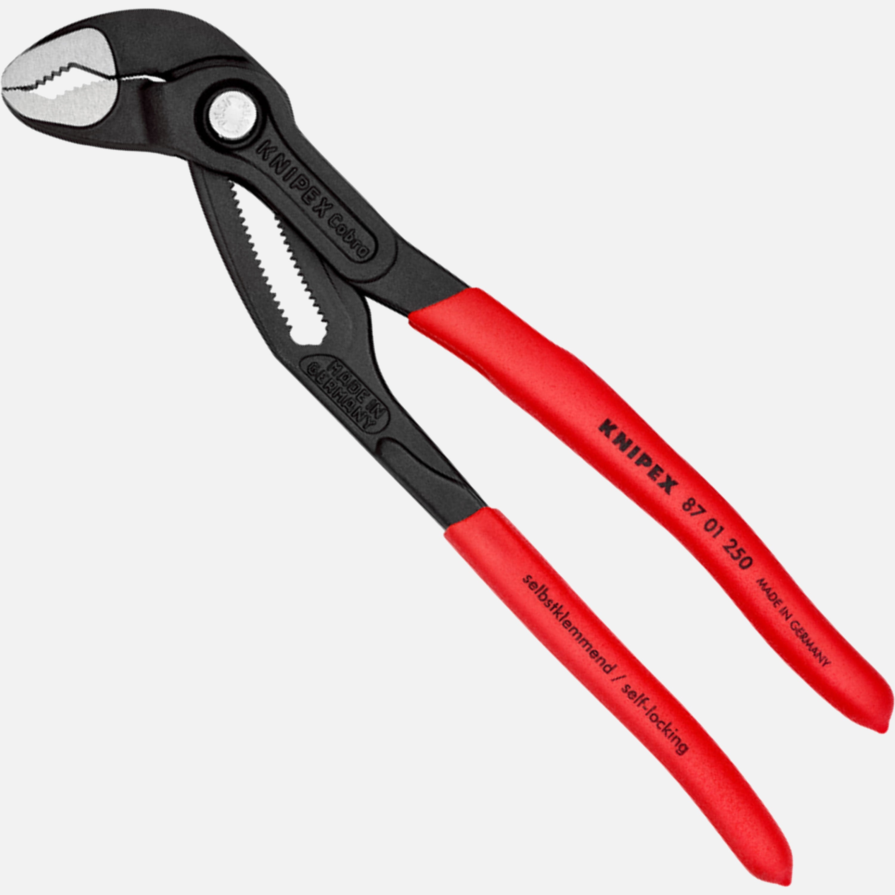 Knipex Cobra® XS Water Pump Pliers, 100 mm Overall, Angled, Straight Tip,  28mm Jaw
