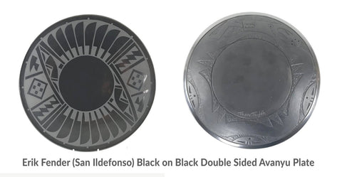 Erik Fender Black on Black Double Sided Avanyu Plate