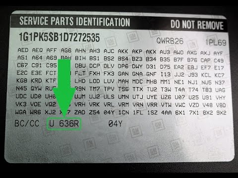 Cadillac – Inside driver’s door jamb.located on trunk lid,trunk wall an glove box.