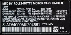 Rolls-Royce – Located on core support.
