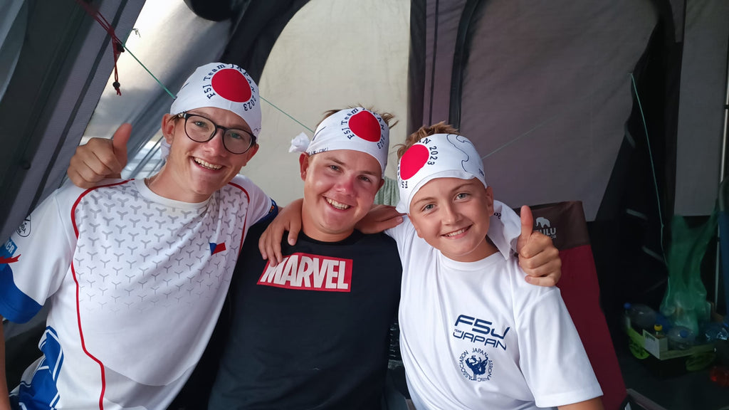 Czech Junior Team with Japan head bands