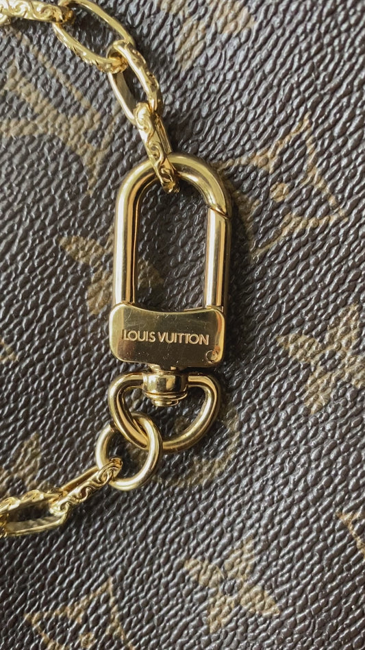 Louis Vuitton Engraved Keyring Reworked Necklace — sororité.