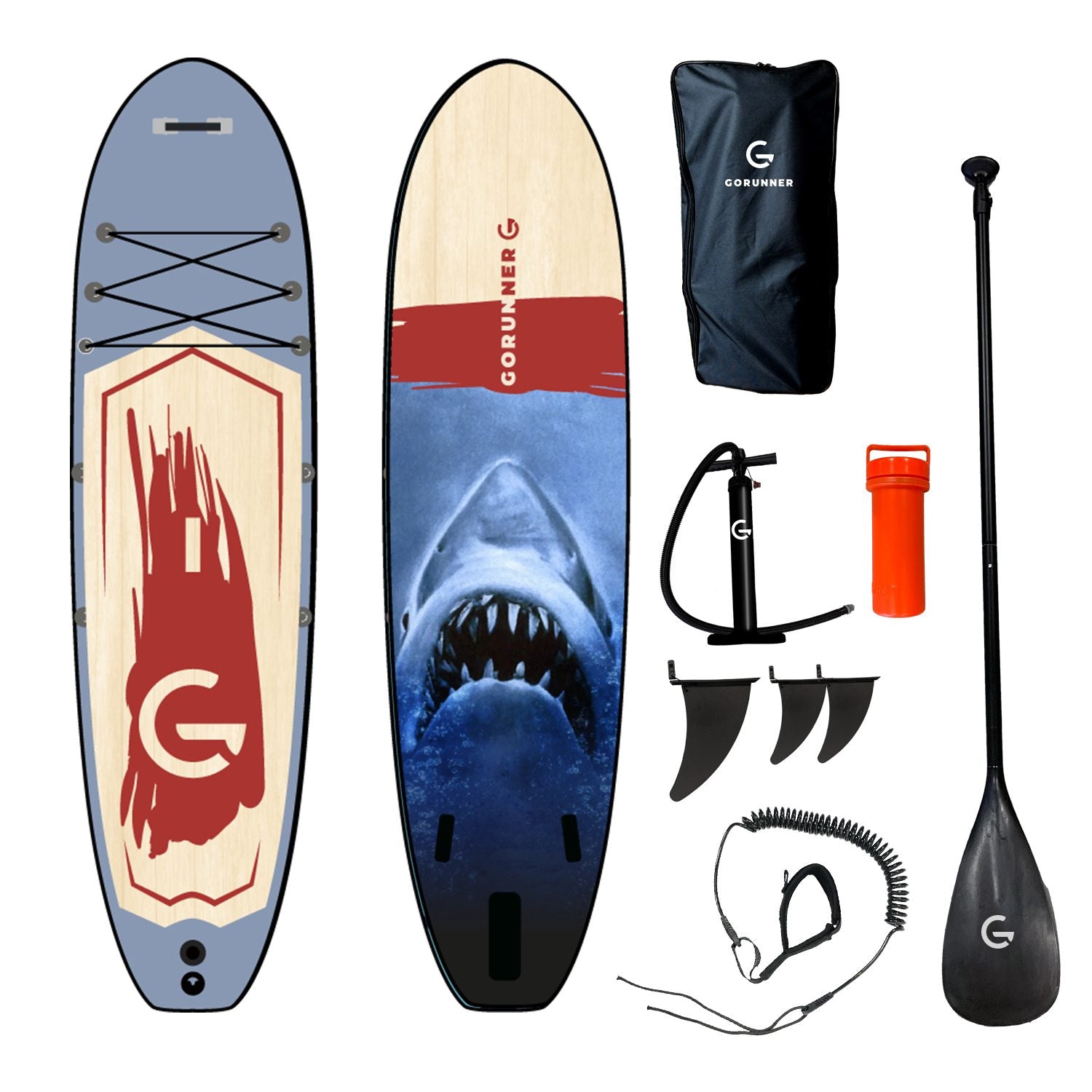 Billede af Innoliving Oppustelig SUP Paddleboard 10'6 - Shark / 1