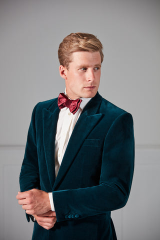 Jacket in blue with bow tie