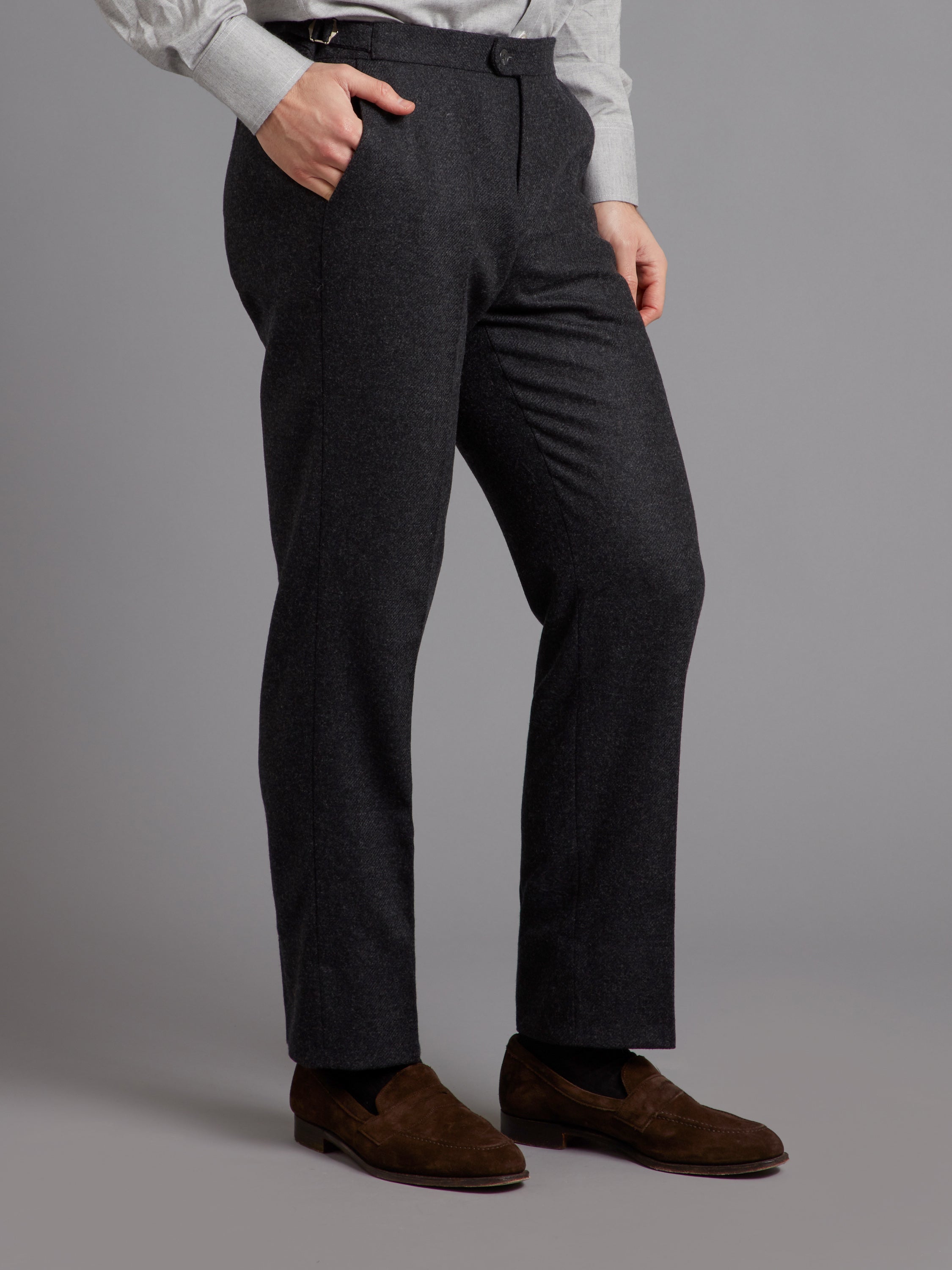 Single Pleat Fox Brothers Cricket Flannel Trousers | Besnard