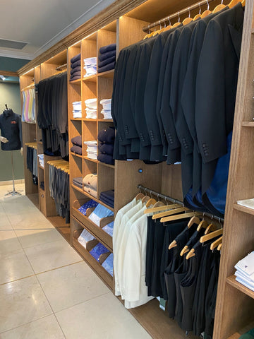 Suits and Clothing on Rails inside the Jermyn Street Store