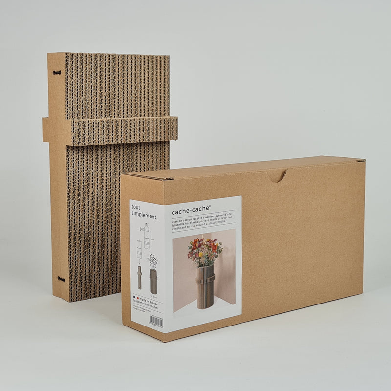 Foldable cardboard vase