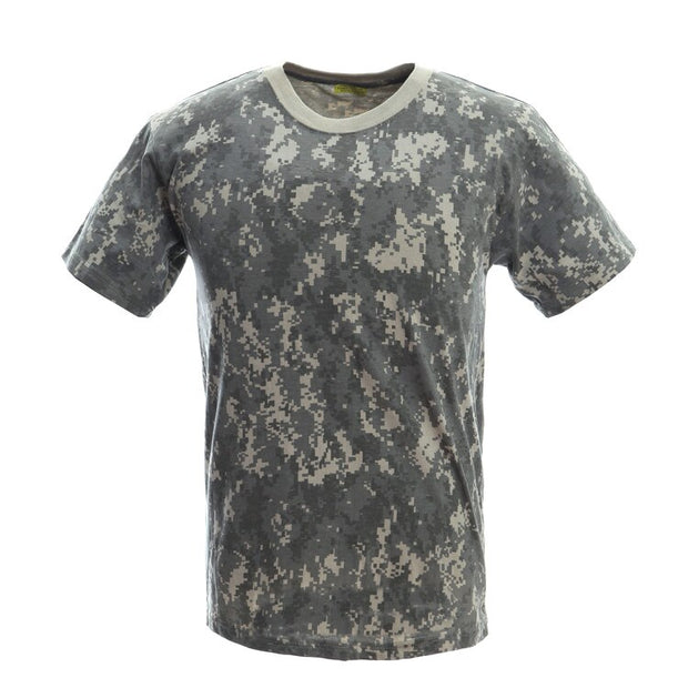 Camouflage Tactical Shirt Short Sleeve Men&#39;s Quick Dry Combat T-shirt Military Army T Shirt Camo Outdoor Hiking Hunting Shirts