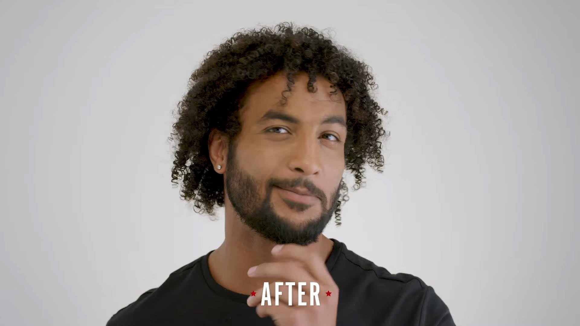 after trimming your beard shot