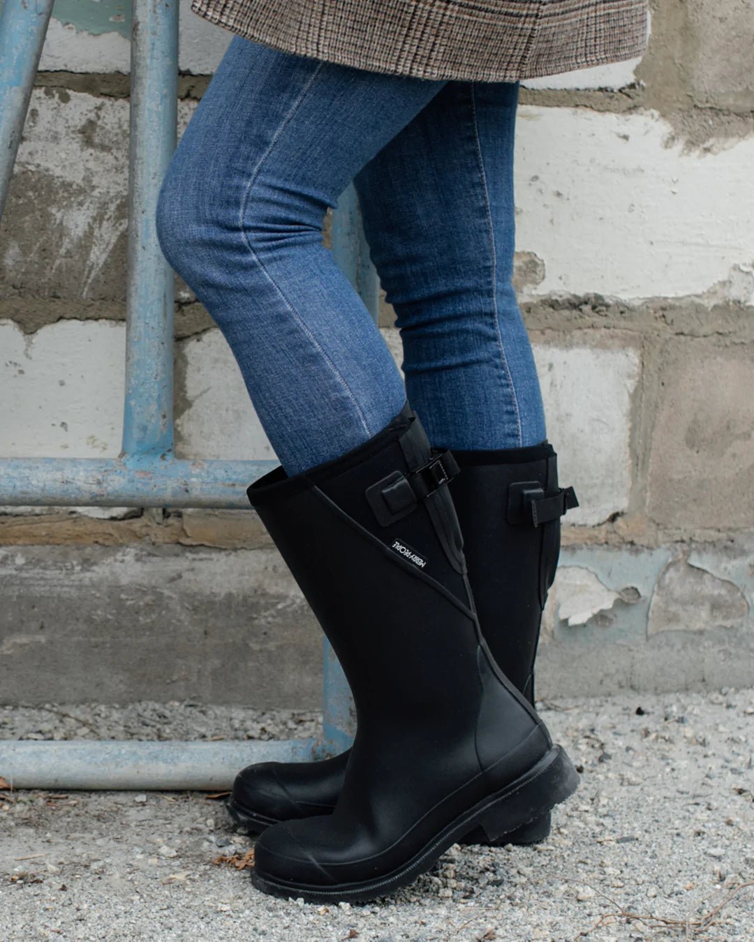 Darcy Mid-Calf Gumboot | Black - Merry People