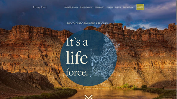 Screenshot of the main page of Living River Colorado's website.