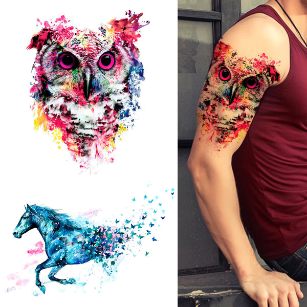 watercolor animal tattoo