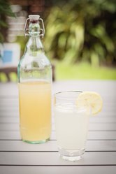 Homemade elderflower cordial