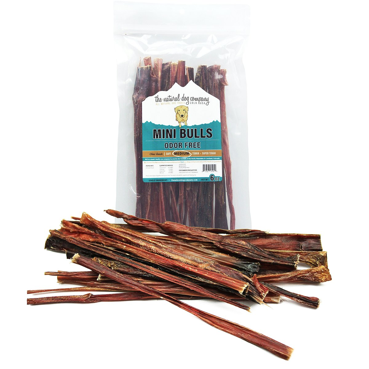 Chews - Bully, Mini, 9”, odor free, 6 oz. pkg.