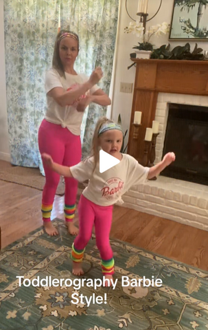 Barbie Pink Leggings Dancing Mommy and Me