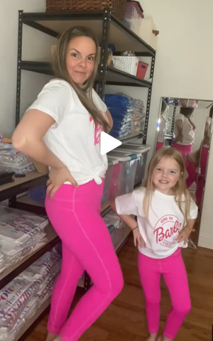 Barbie Pink Leggings Mommy and Me