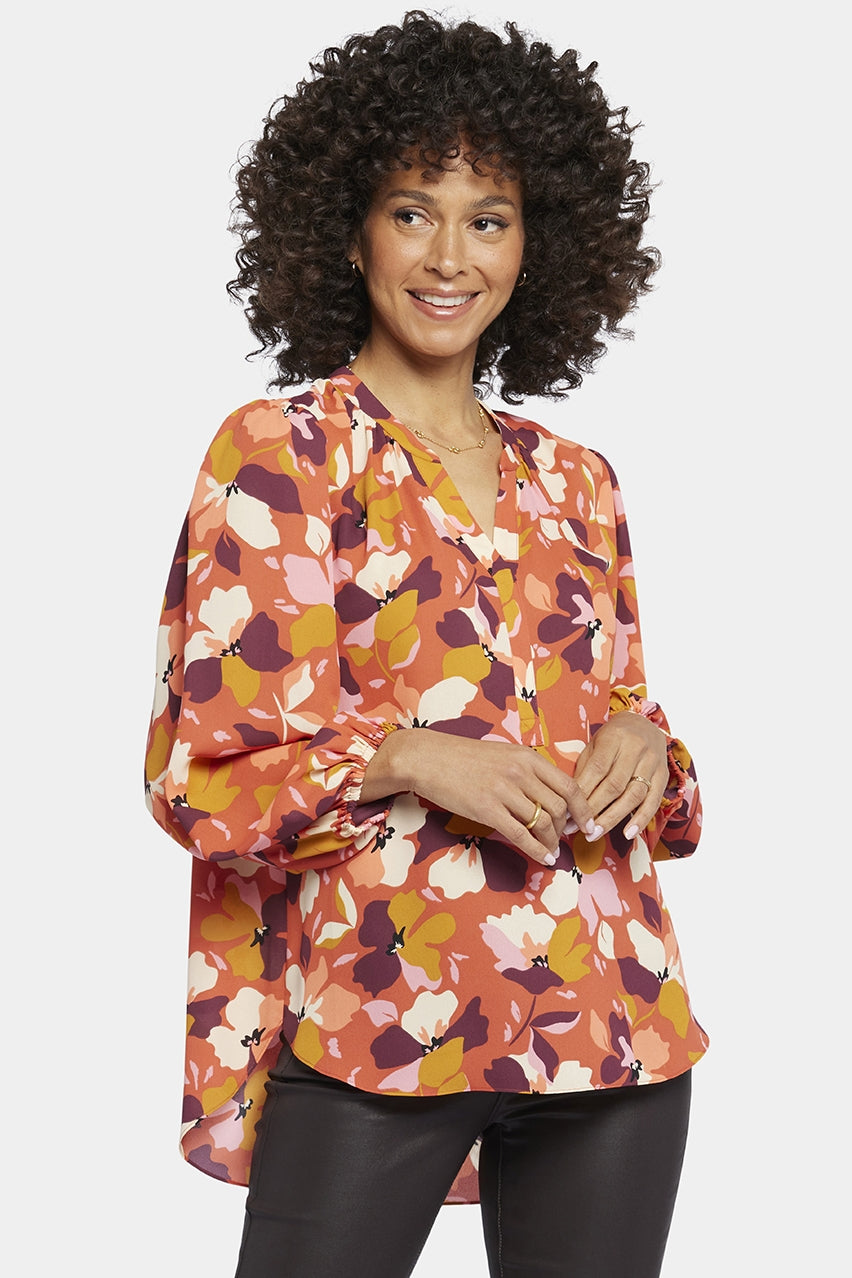 Puff Sleeve Blouse Bloemenprint | Gingervale afbeelding