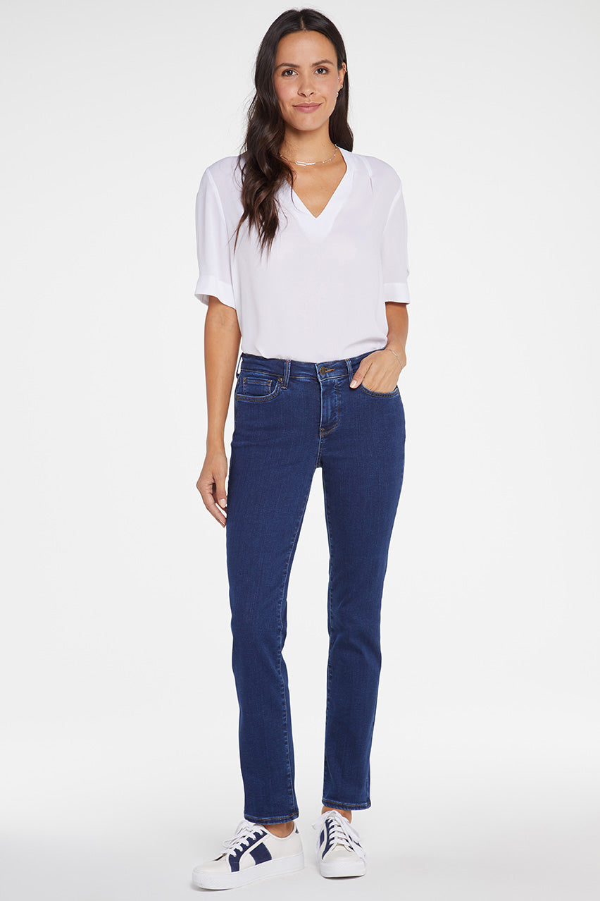Sheri Slim Jeans Mediumblauw Premium Denim | Quinn afbeelding