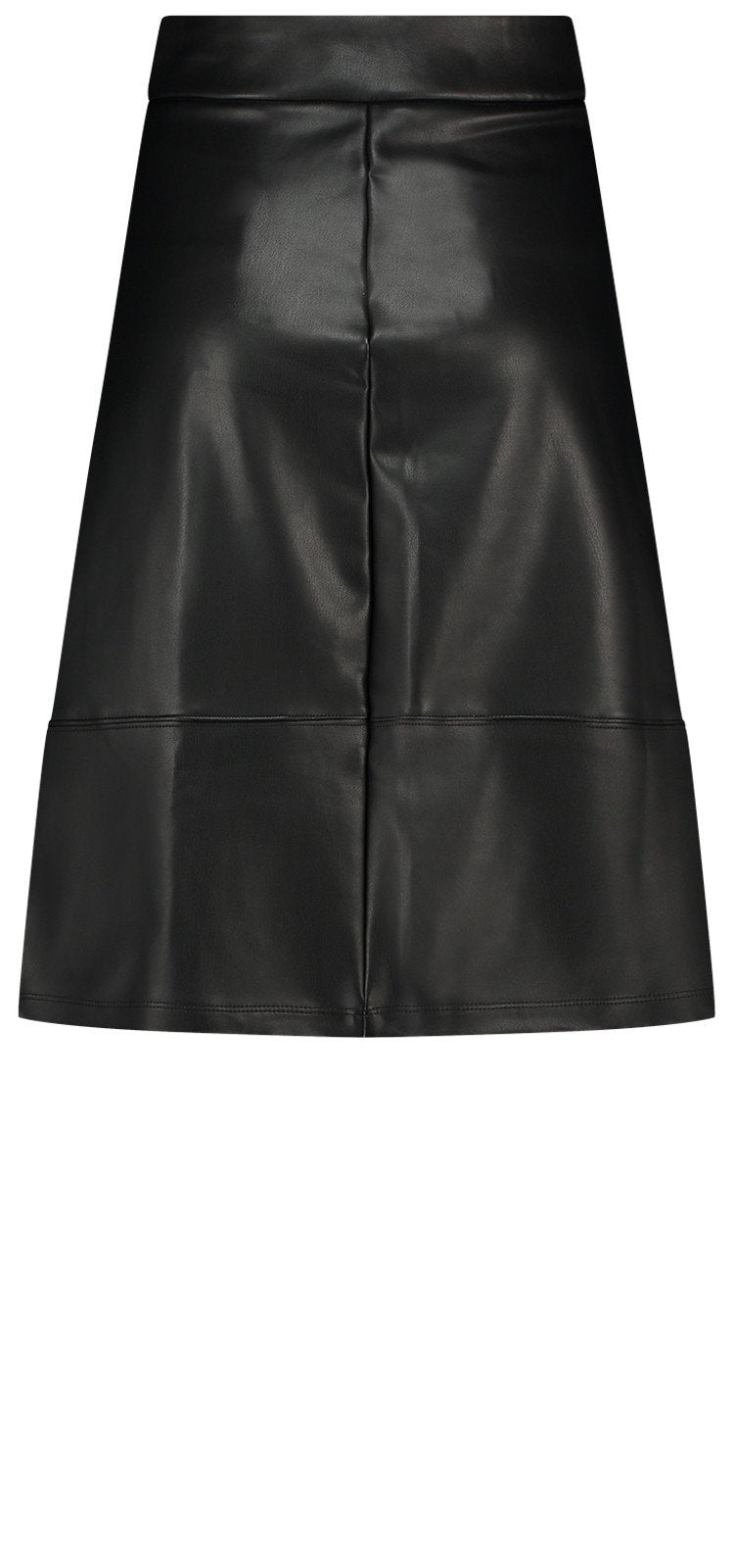 A-Line Skirt Zwart Imitatieleer | Black