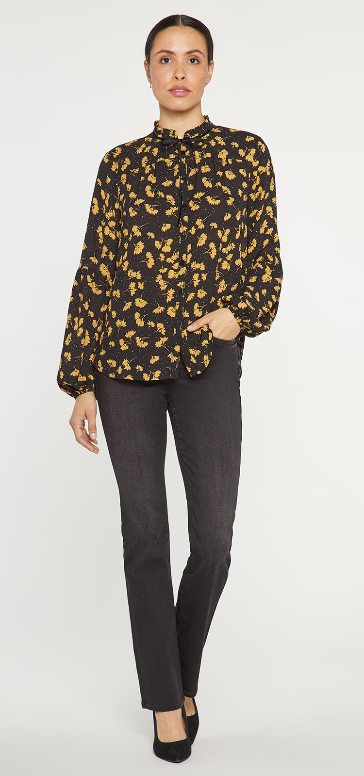 Bishop Sleeve Peasant Blouse Bloemenprint | Eastbank Garden