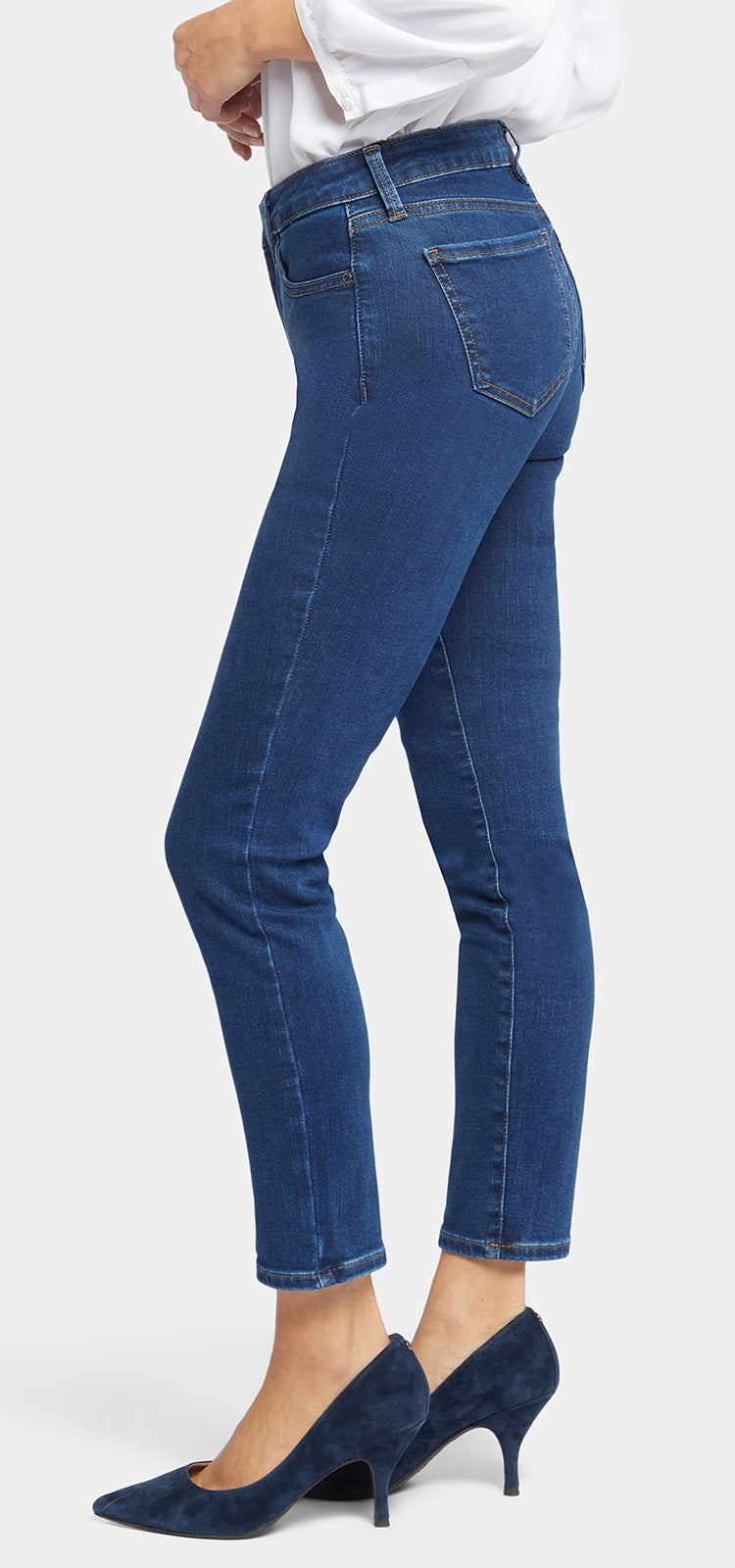 Alina Ankle Mediumblauw Premium Denim | Quinn