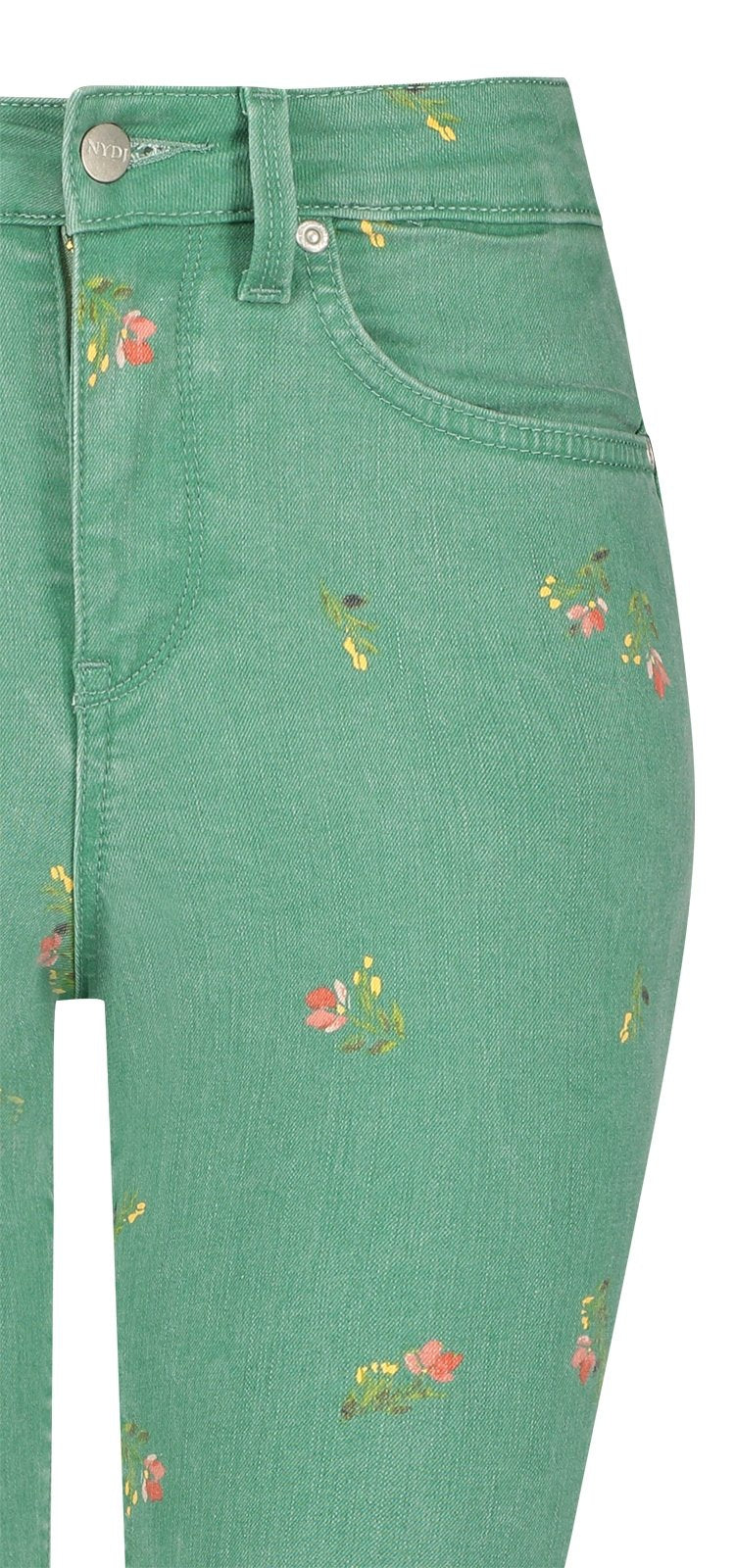 Ami Skinny Jeans Groen Twill | Native Floral Vanilla