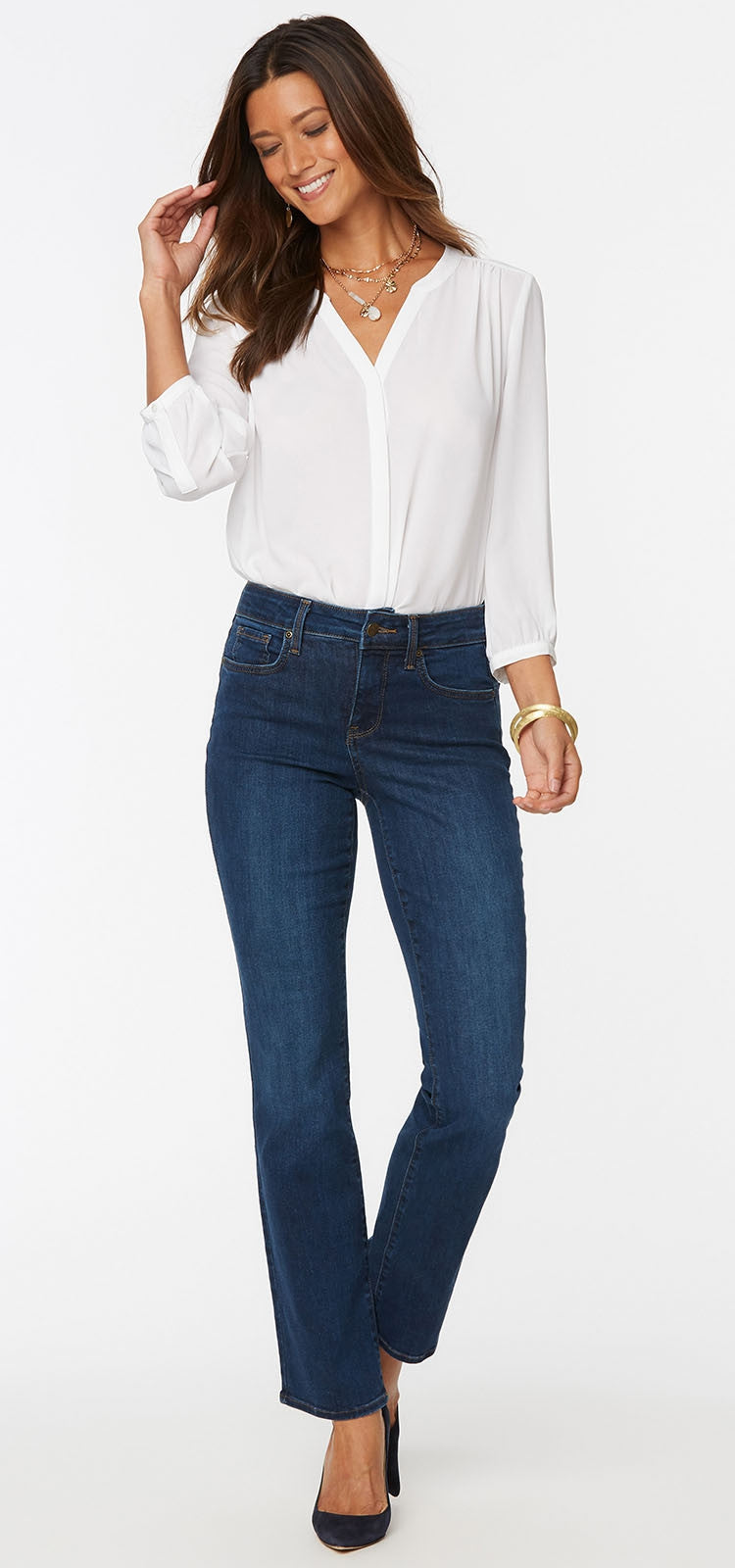 Jeans model Marilyn Straight Van NYDJ denim